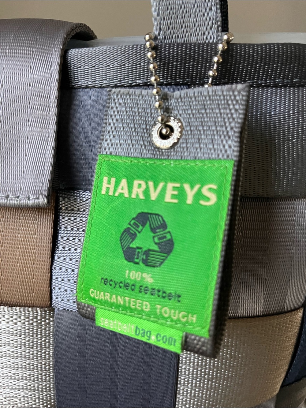 Harvey’s Originals Seatbelt Woven Tote Bag Multicolor Treecycle Collection - Picture 5 of 6